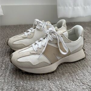 New Balance Cream and White Sneakers